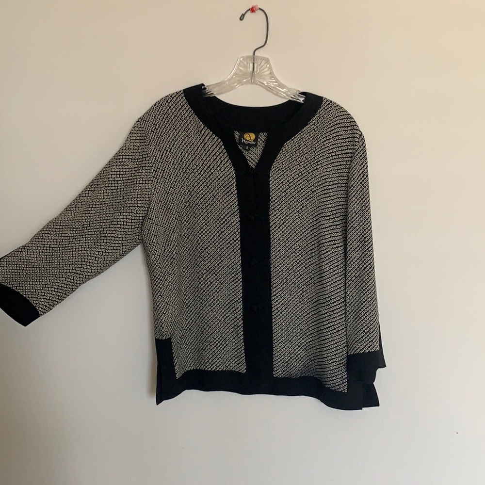 Anne Namba 100% silk knitted button cover up